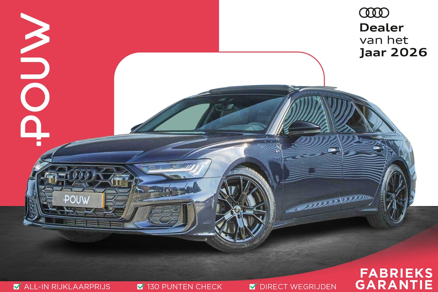 Audi A6 Avant - 50 TFSIe 299pk quattro S Edition Competition | SoH 93% | Panoramadak | Elek. Stoelen + Mem - AutoWereld.nl