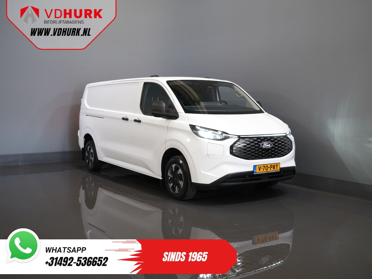 Ford Transit Custom - E-Transit L2 330 km WLTP Garantie t/m 2028/ LED/ Snellader/ Standkachel/ Stoelverw./ Stuur - AutoWereld.nl