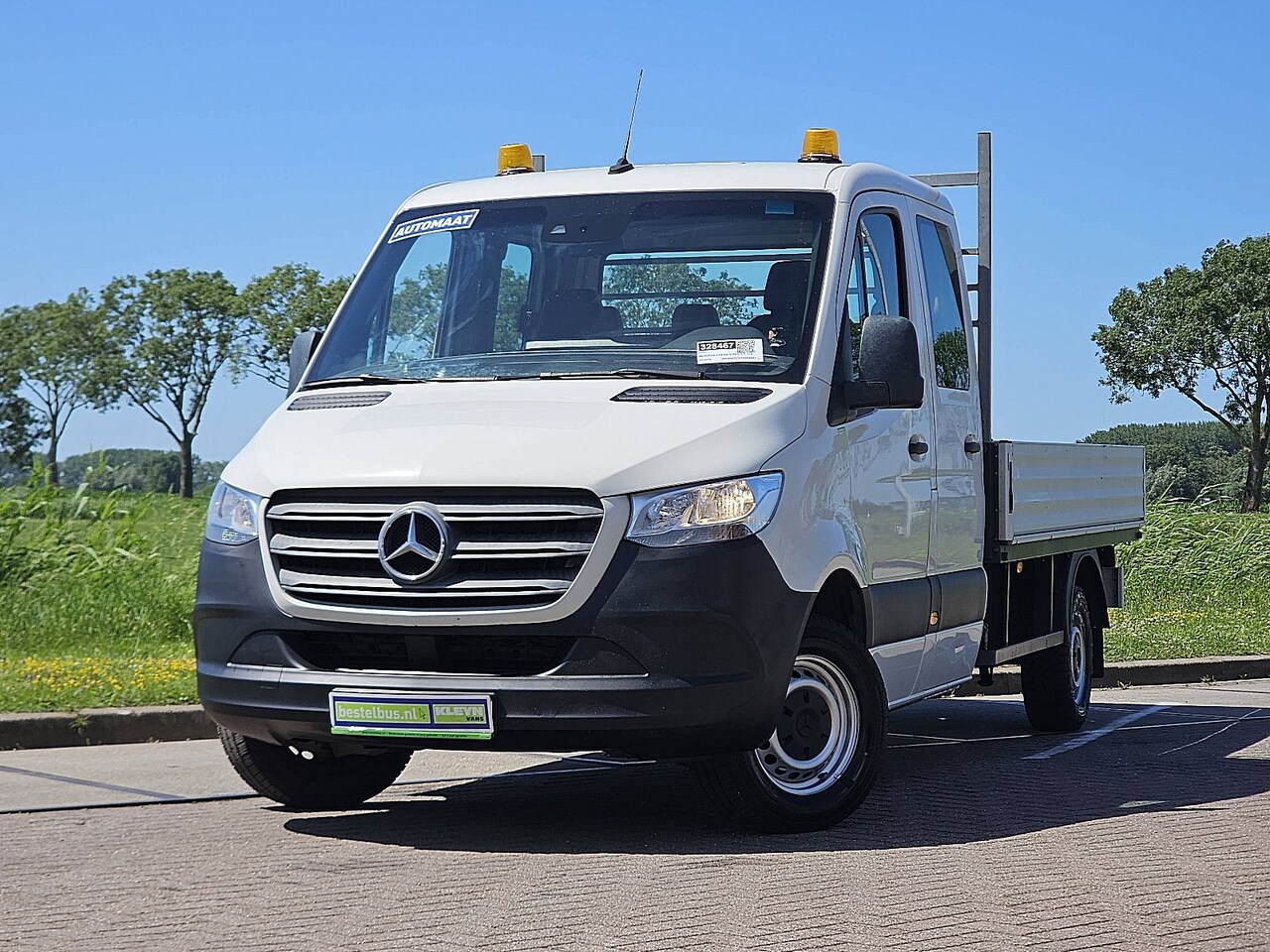 Mercedes-Benz Sprinter - 314 2.2 CDI L3 DC L3 Dubbele Cabine Mbux Navi Open-Laadbak XL 3.5T-Trekhaak Automaat Euro6 - AutoWereld.nl