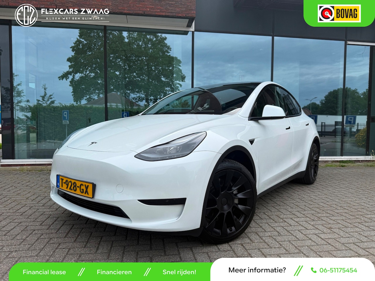 Tesla Model Y - RWD 58 kWh - Navi - Leder - Panoramadak - Org.NL - AutoWereld.nl