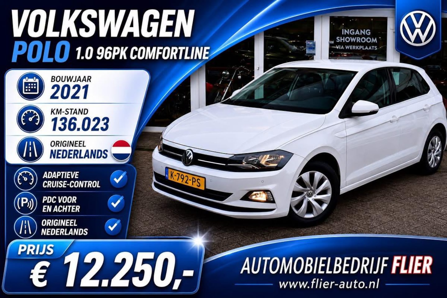 Volkswagen Polo - 1.0 96PK TSI Comfortline | Adaptive | PDC V+A | Orig. NL | NAP | - AutoWereld.nl