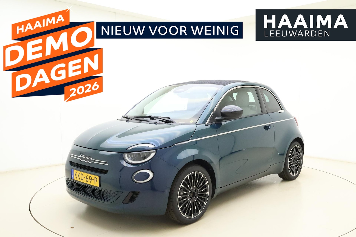 Fiat 500 - 1.0 Hybrid La Prima | Cabrio | Lederen bekleding | Keyless | Camera | Cruise control | Lic - AutoWereld.nl