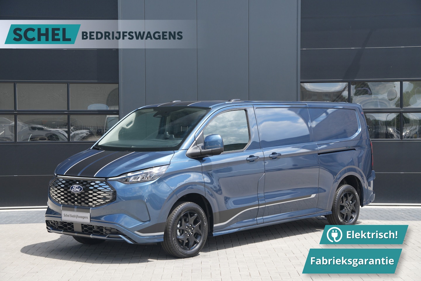 Ford Transit Custom - E-Transit 320 L2H1 Sport 71 kWh 218pk - 2x Schuif - Stoel/Stuurverwarming - Cruise - Keyle - AutoWereld.nl