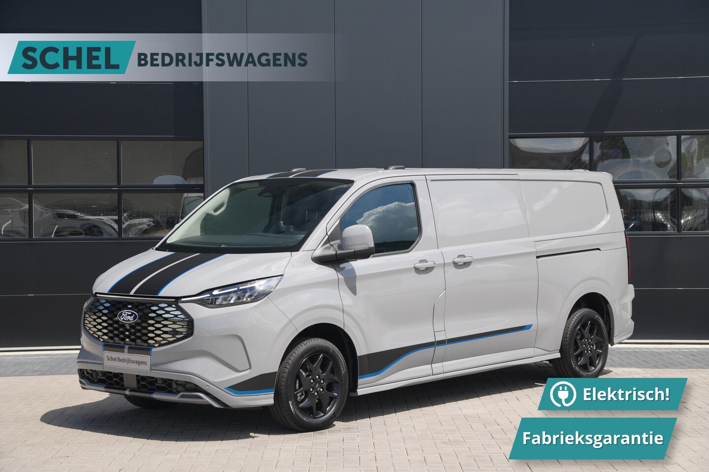 Ford Transit Custom - E-Transit 320 L2H1 Sport 71 kWh 218pk - 2x Schuif - Stoel/Stuurverwarming - Cruise - Keyle - AutoWereld.nl