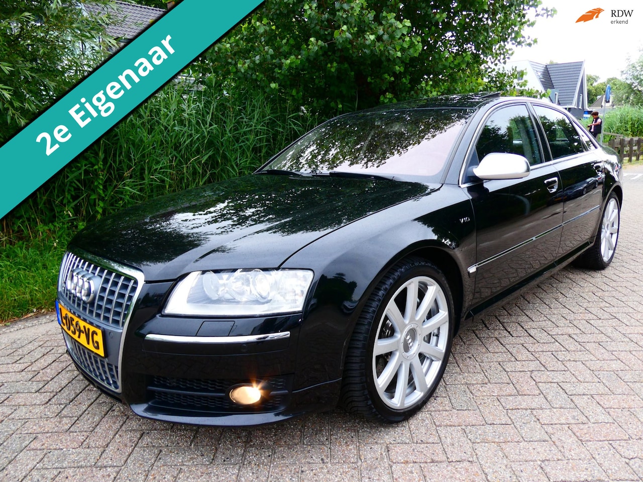 Audi A8 - 5.2 S8 V10 450pk 4WD 2e eig. Leder Navi Schuifdak Xenon Historie - AutoWereld.nl