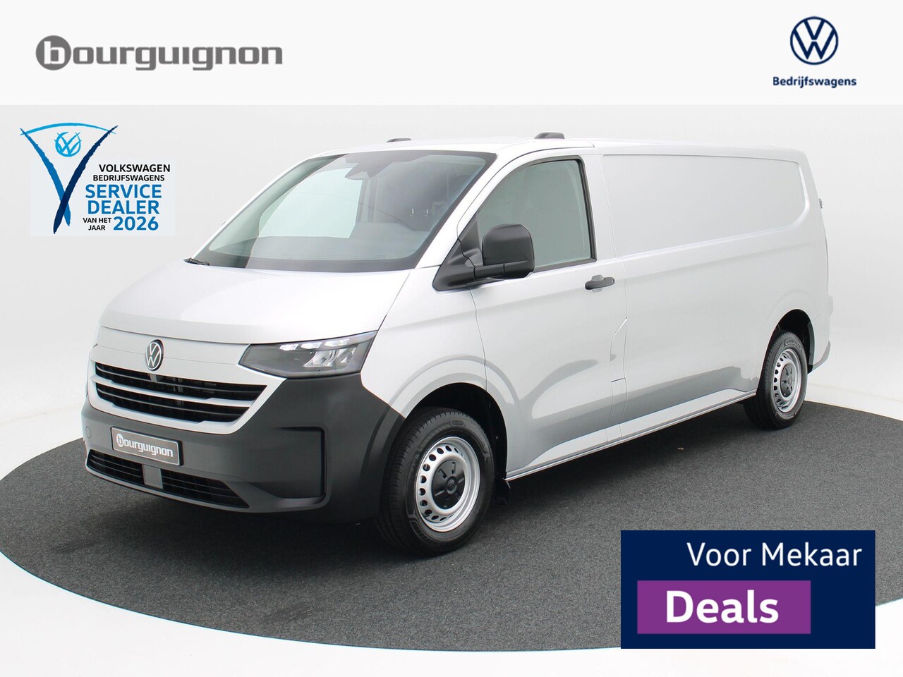 Volkswagen e-Transporter - Bedrijfswagens L2 64kWh 218 pk | Trekhaak | Achterdeuren | Bijrijdersbank | Zilver Metalli - AutoWereld.nl