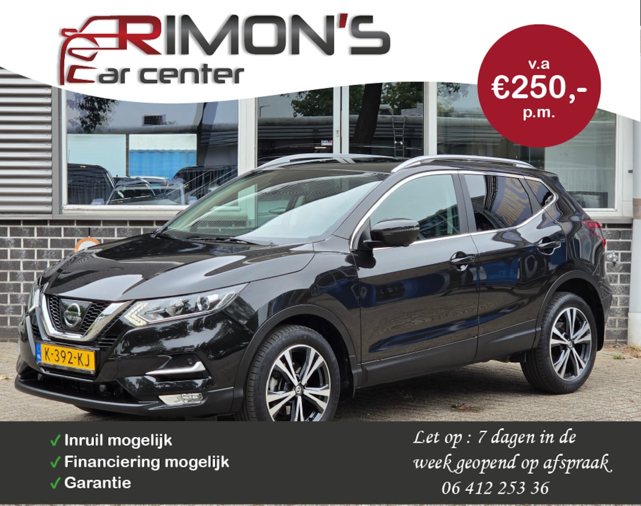 Nissan Qashqai - 1.2 Tekna Aut 360 Camera Navi Leder Pano - AutoWereld.nl