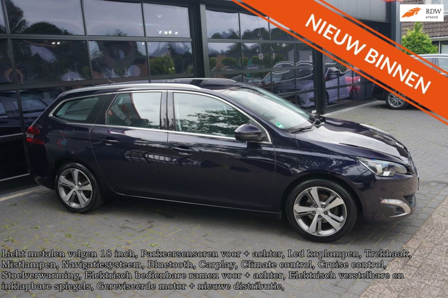 Peugeot 308 SW - 1.2 PureTech Blue Lease GT-line 1.2 PureTech Blue Lease GT-line, Clima, CC, Navi, Led, Trekhaak, - AutoWereld.nl