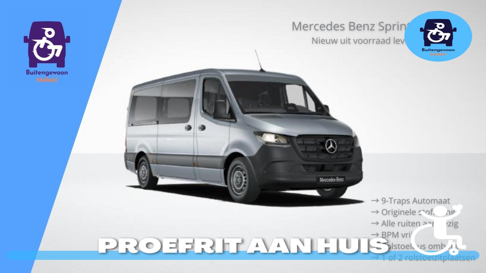 Mercedes-Benz Sprinter - NIEUW Rolstoelbus Automaat Airco | 315 L2 Pro - AutoWereld.nl