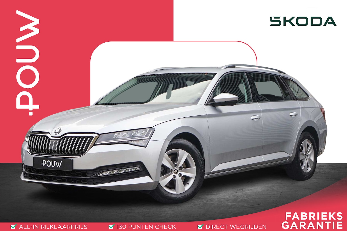 Skoda Superb Combi - 1.5 TSI 150pk DSG Business Edition | Keyless | Navigatie | Cruise Control | LED Koplampen - AutoWereld.nl