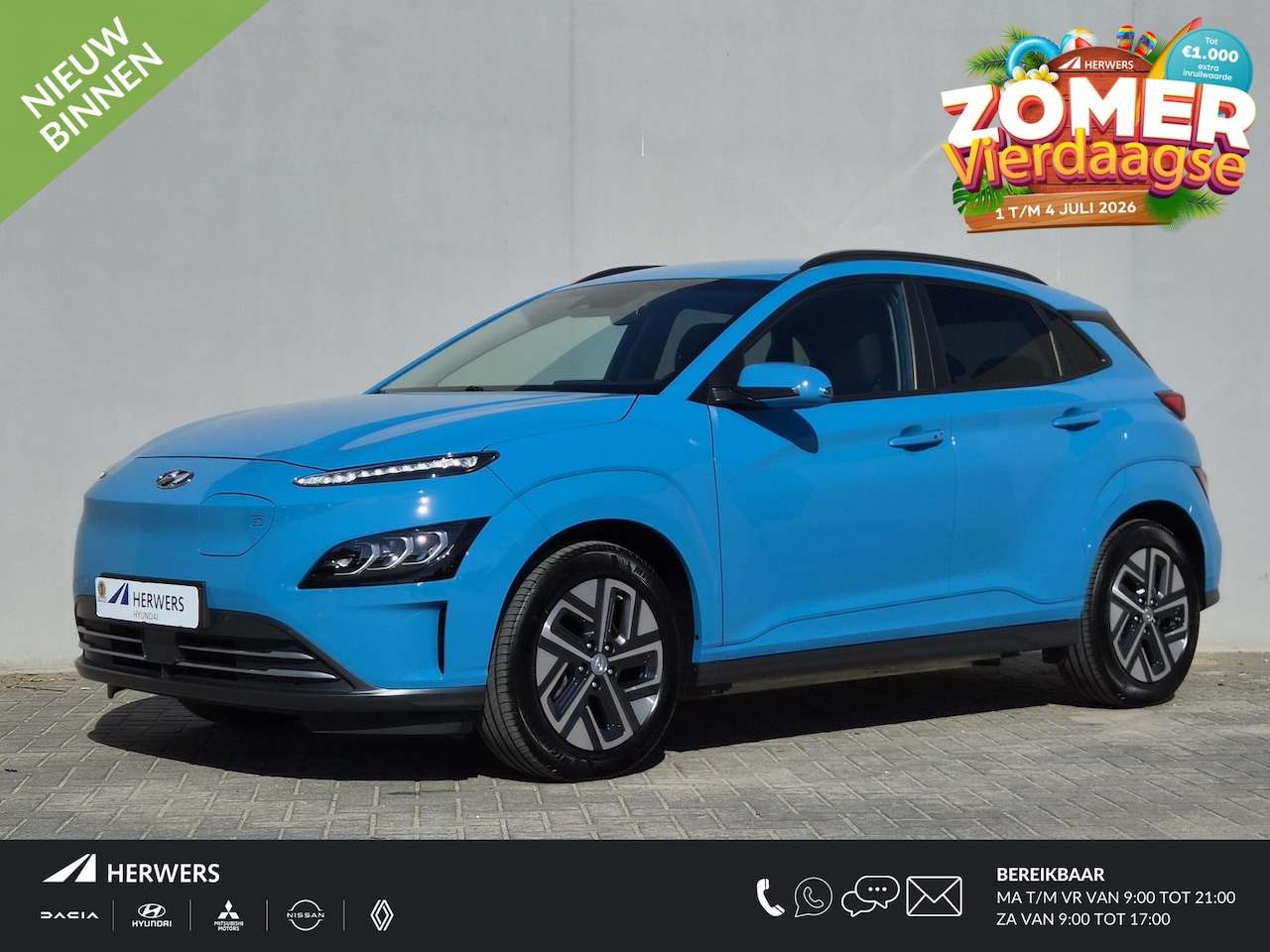 Hyundai Kona Electric - EV Comfort Smart 39 kWh / SOH 100% / Fabrieksgarantie tot 04-2027 / Dealer onderhouden / C - AutoWereld.nl