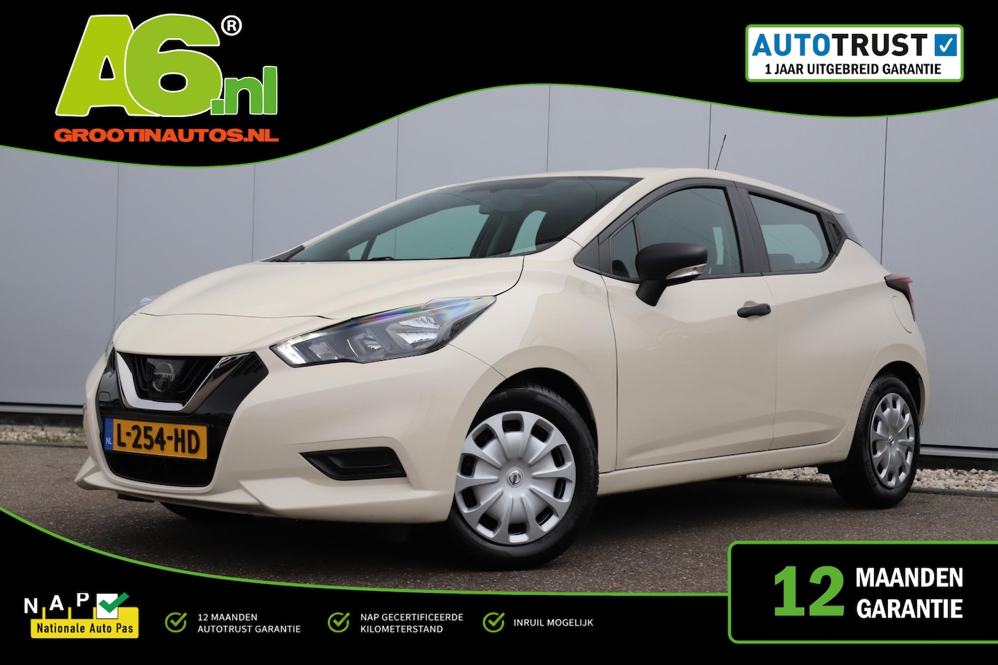 Nissan Micra - 1.0 IG-T Visia Airco Radio Bluetooth Stoelverwarming Elektrische Ramen - AutoWereld.nl