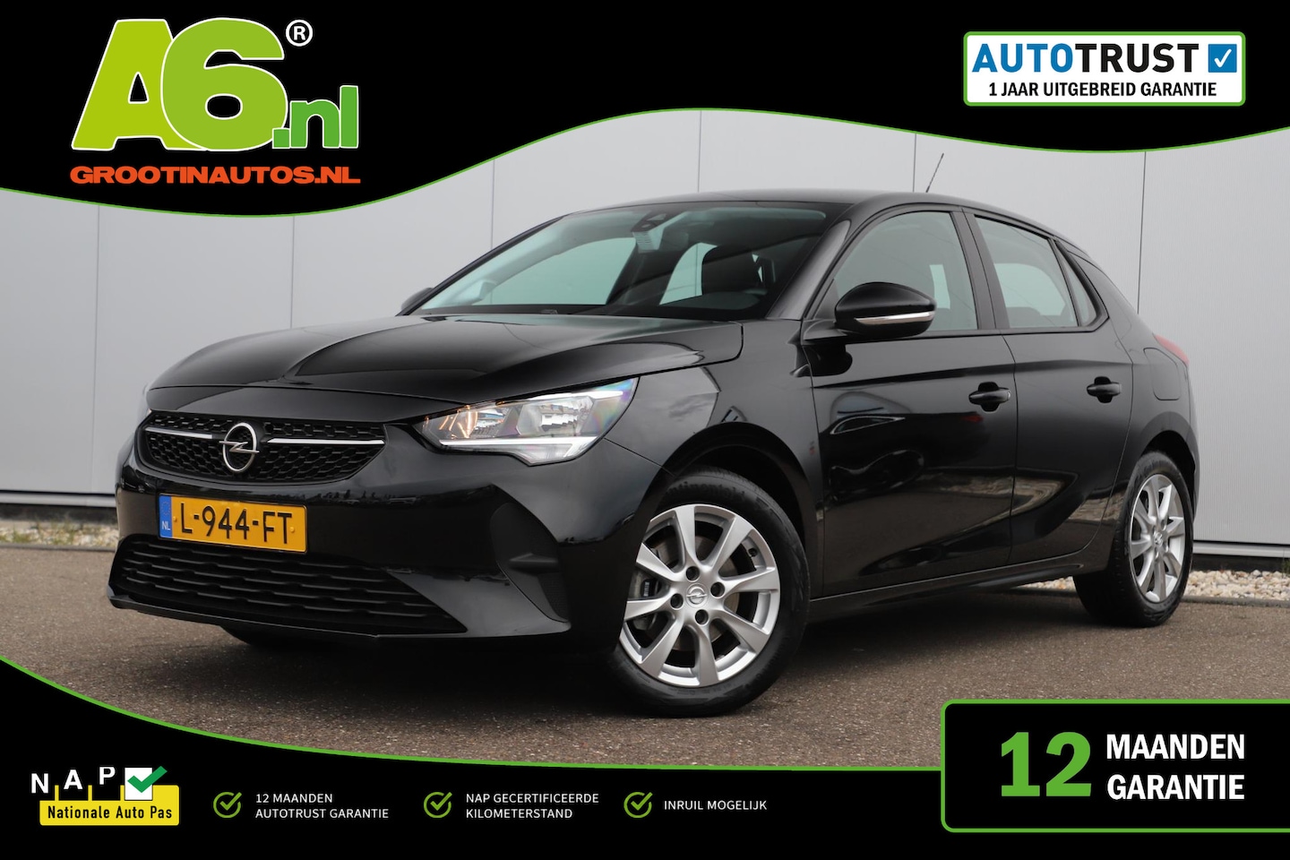 Opel Corsa - 1.2 Edition 102PK Achteruitrijcamera Navigatie Carplay Android Airco Cruise Control 16 inc - AutoWereld.nl