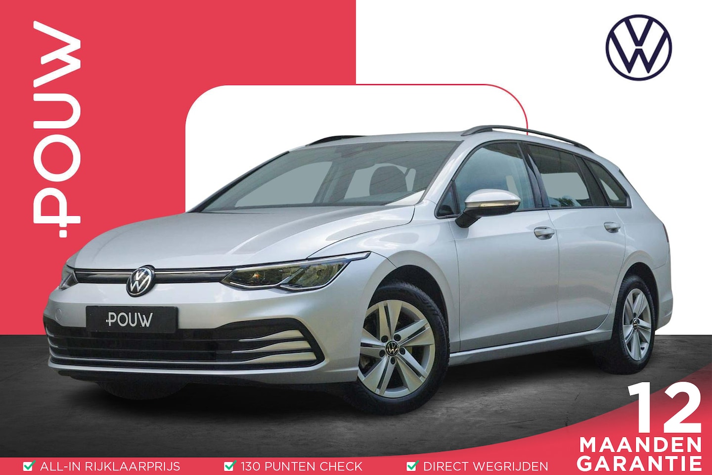 Volkswagen Golf Variant - 1.0 eTSI 110pk DSG Life | Navigatie | Apple Carplay & Android Auto | Adaptive Cruise - AutoWereld.nl