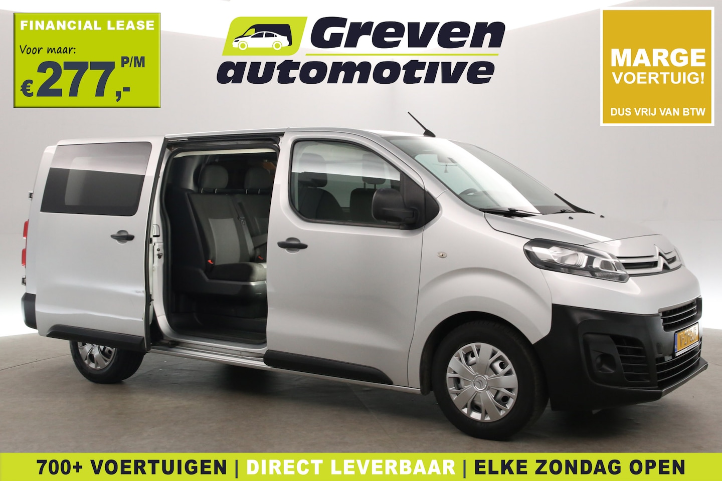 Citroën Jumpy - 2.0 BlueHDI L3H1 | Marge | Dubbele Cabine | Clima | Cruise | Carplay | Navi | Trekhaak - AutoWereld.nl