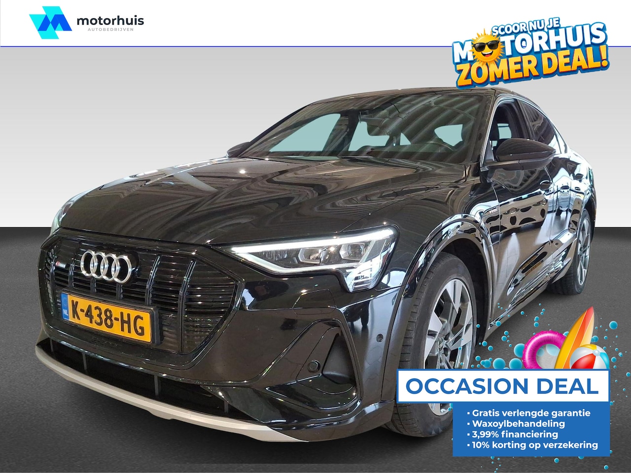 Audi e-tron Sportback - 55 quattro 408pk S-edition | Leder | Pano Hatchback | Automaat | Trekhaak, afneembaar | zw - AutoWereld.nl