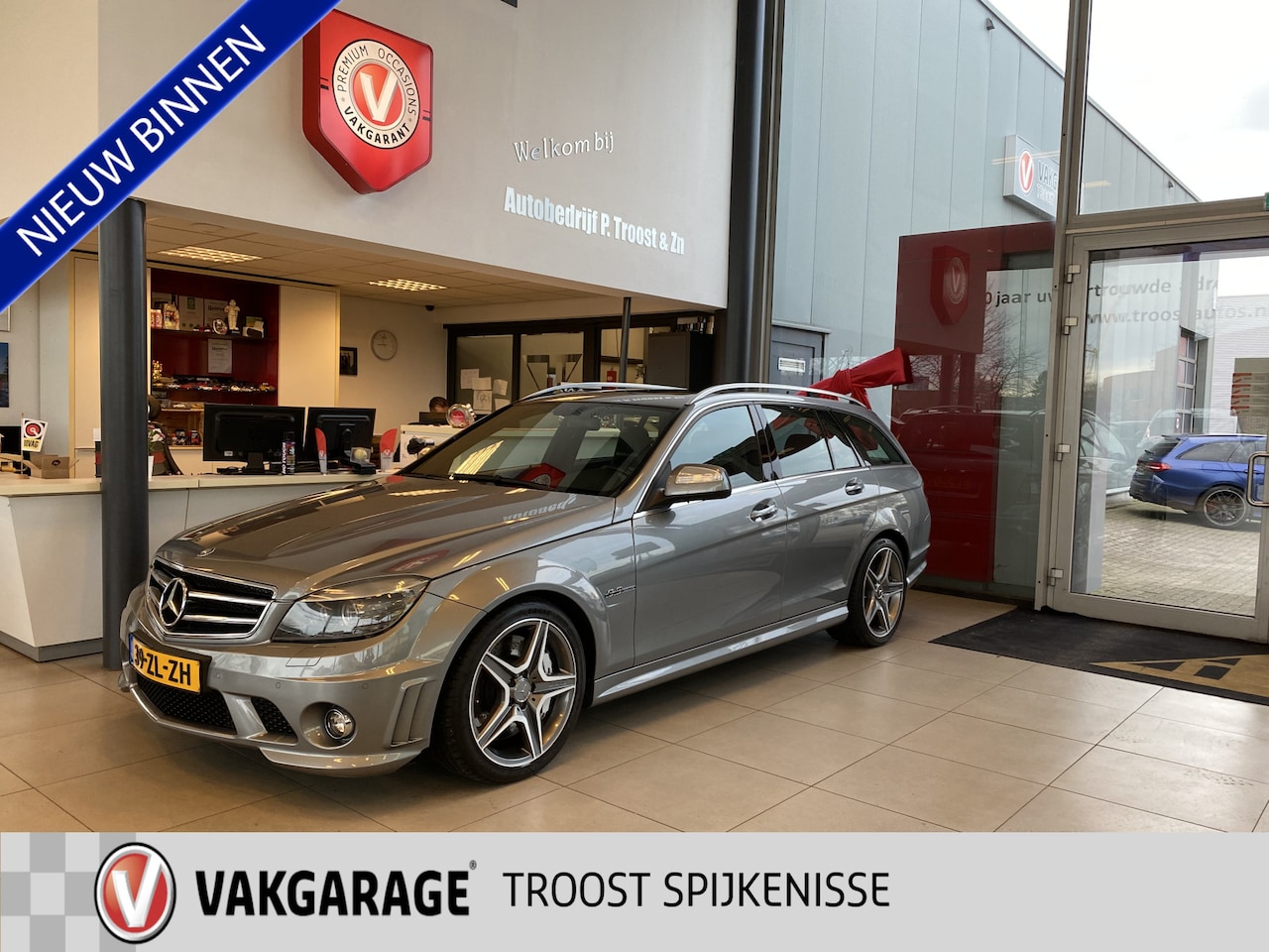 Mercedes-Benz C-klasse Estate - 63 AMG Origineel NL/Volledig Dealer Onderhouden/Panoramadak/Leder/Navigatie/Spraakbedienin - AutoWereld.nl