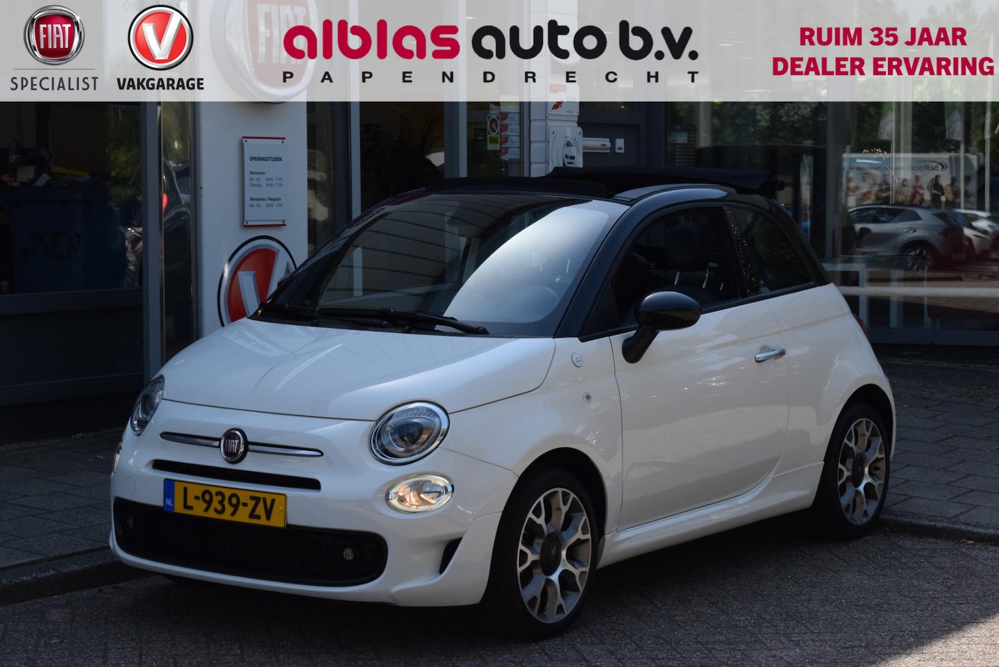 Fiat 500 C - 1.0 Hybrid Hey Google|Sport|Carplay| - AutoWereld.nl