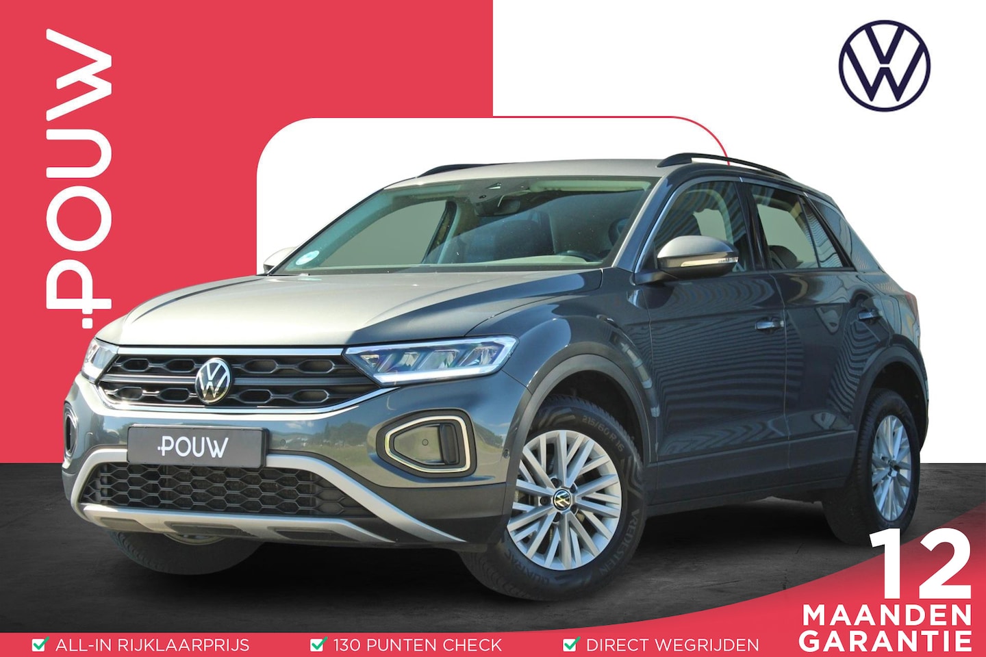 Volkswagen T-Roc - 1.0 TSI 115pk Life | Allseasonbanden | Climatronic | Apple CarPlay & Android Auto - AutoWereld.nl