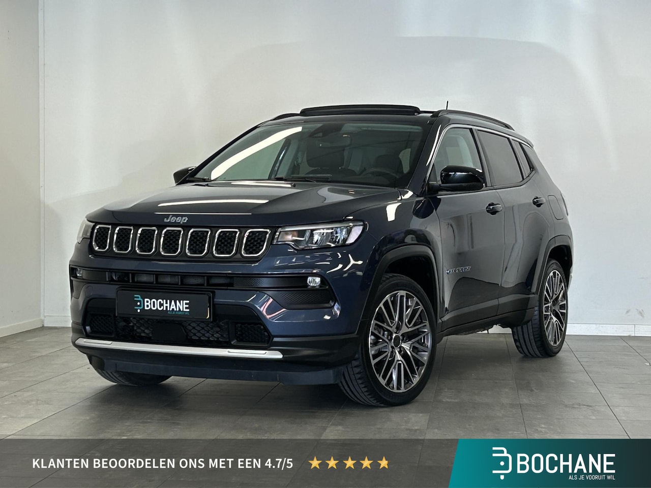 Jeep Compass - 4xe 190 Plug-in Hybrid Electric Limited Lease Ed. | Panoramadak | El. achterklep | Adaptiv - AutoWereld.nl