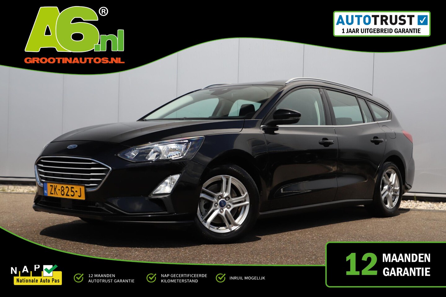Ford Focus Wagon - 1.0 EcoBoost Trend Edition Business Trekhaak 16 inch LMV Navigatie Carplay Android Airco C - AutoWereld.nl