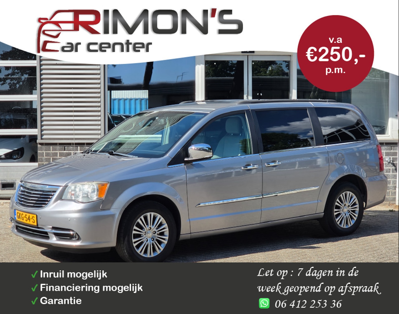 Chrysler Town and Country - 3.6 V6 Leder Camera 7 Persoons Keylesse Entry Bom Vollll - AutoWereld.nl