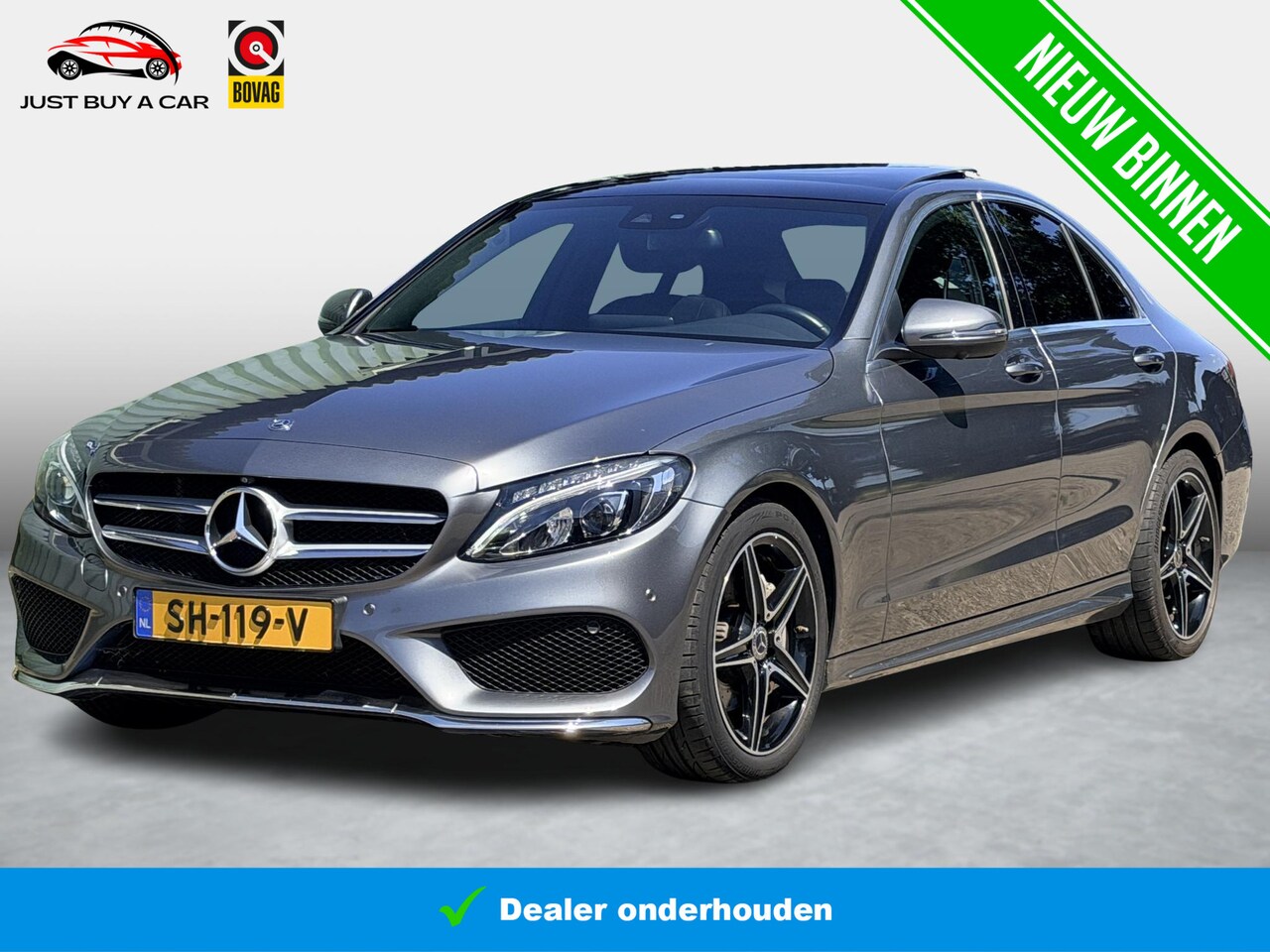 Mercedes-Benz C-klasse - 180 AMG Styling / Trekhaak / Panoramadak / Navigatie-Pakket / Plus-Pakket / Volledige Hist - AutoWereld.nl