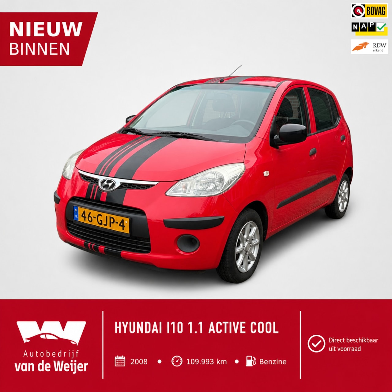 Hyundai i10 - 1.1 Active Cool Airco - AutoWereld.nl