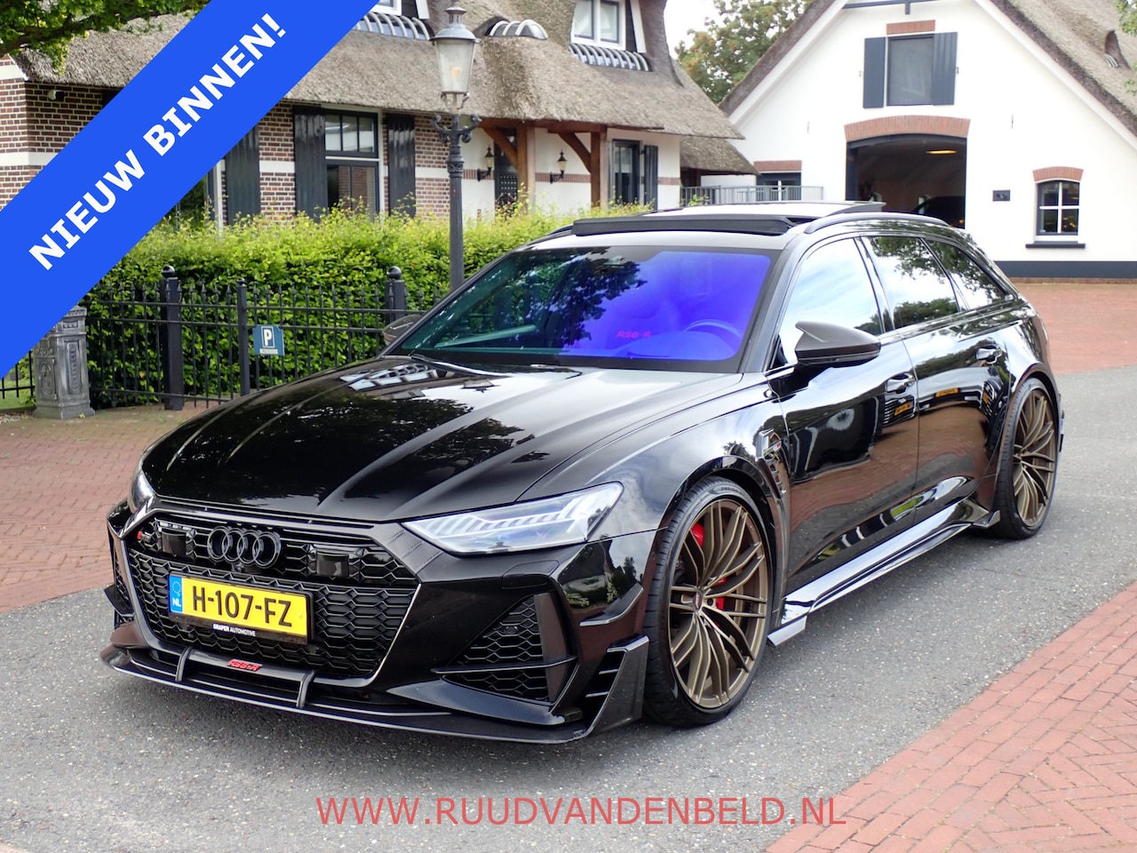 Audi RS6 - RS6-R ABT QUATTRO 825PK AKRAPOVIC + EVENTURI PANODAK/KERAMISCH/B&O/STOELVENT/360* - AutoWereld.nl