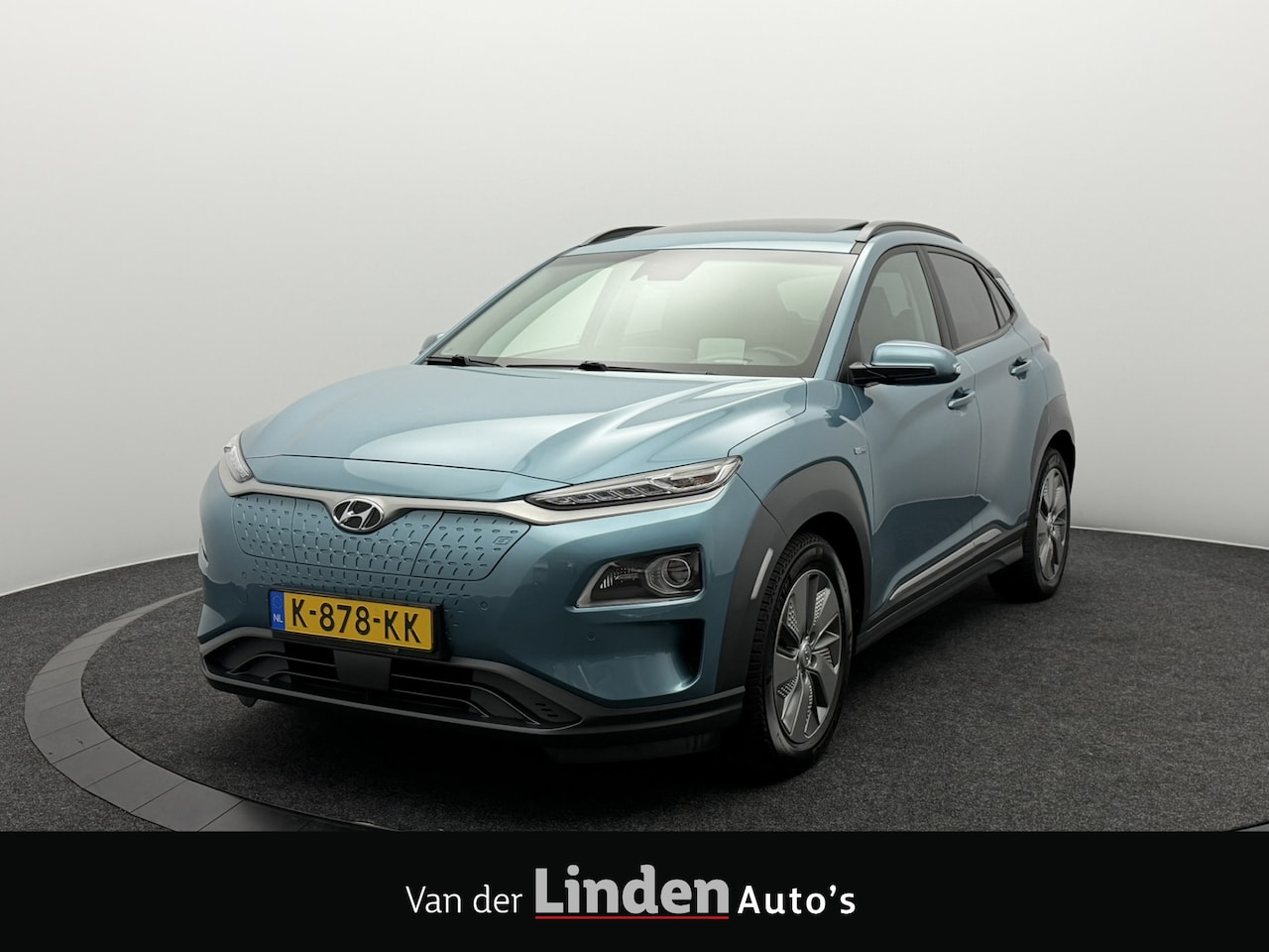 Hyundai Kona Electric - EV Limited 64 kWh 3- Fase SOH 95,6% | Warmtepomp | Elektrisch Schuif/Kanteldak | Camera | - AutoWereld.nl