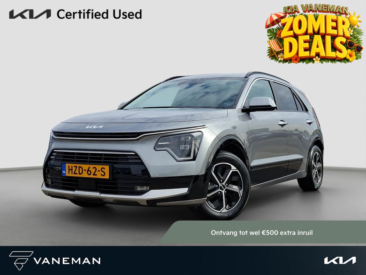 Kia Niro - 1.6 GDi Hybrid DynamicPlusLine Leder | Stoel- en Stuurverwarming | Adapt. Cruise | Schuif/ - AutoWereld.nl