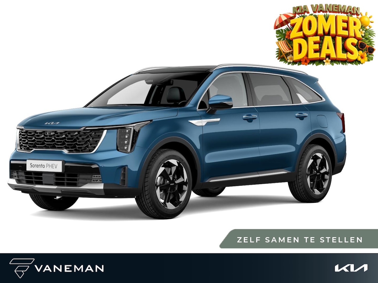 Kia Sorento - 1.6 T-GDi Plug-in Hybrid 4WD DynamicPlusLine 7p | Achterbank verwarmd| Zelf samenstellen - AutoWereld.nl