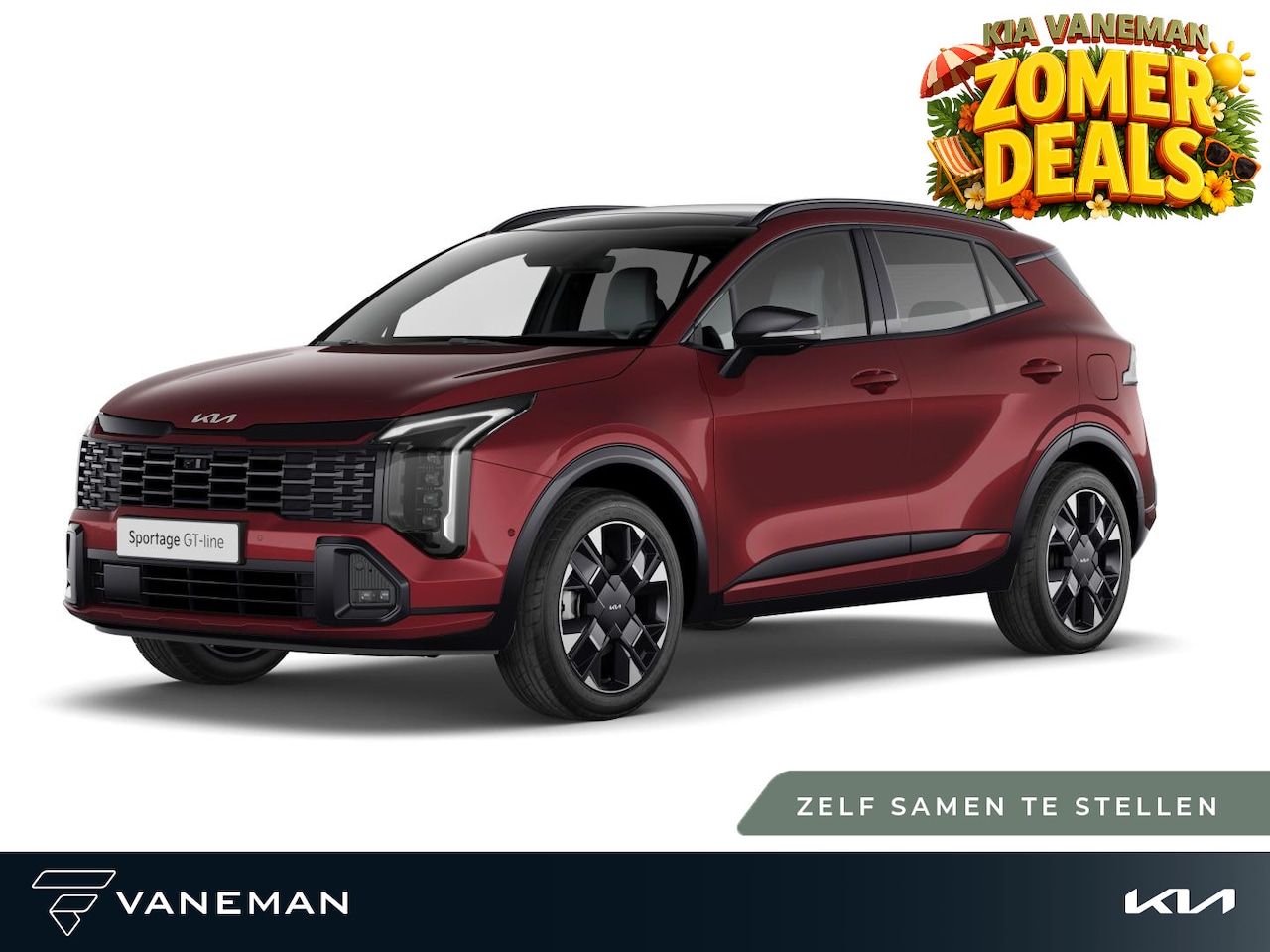 Kia Sportage - 1.6 T-GDi Plug-in Hybrid AWD DynamicPlusLine | Elektrisch schuif-/kanteldak | Zelf samenst - AutoWereld.nl