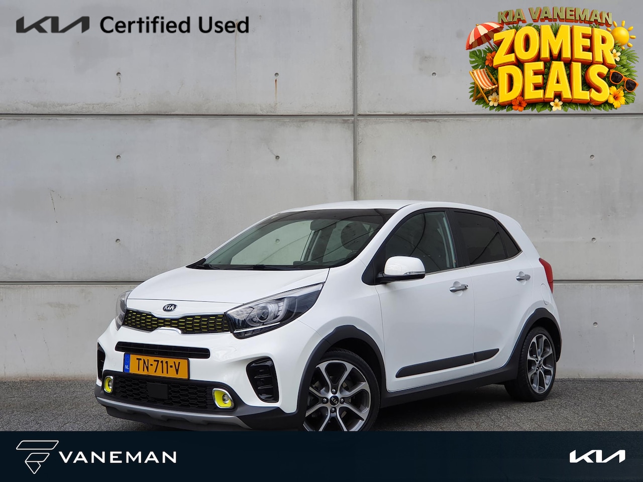 Kia Picanto - 1.2 CVVT X-Line | Stoelverwarming | LED | Leder | Clima | Navi | Camera | - AutoWereld.nl