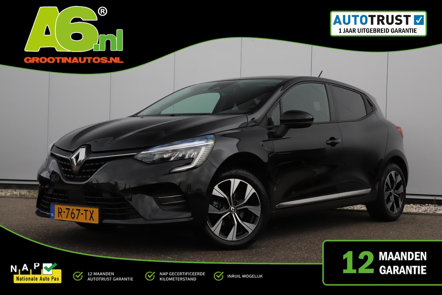 Renault Clio - 1.0 TCe 90 Evolution | NAP | Garantie | 16 inch LMV LED Navigatie Carplay Android Getint G - AutoWereld.nl