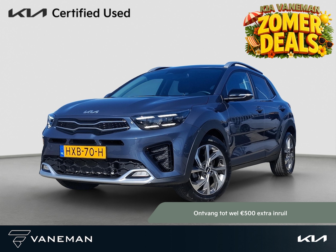 Kia Stonic - 1.0 T-GDi MHEV GT-Line Automaat Cruise | Start/Stop | Half-leder | Stoel- en Stuurverwarmi - AutoWereld.nl
