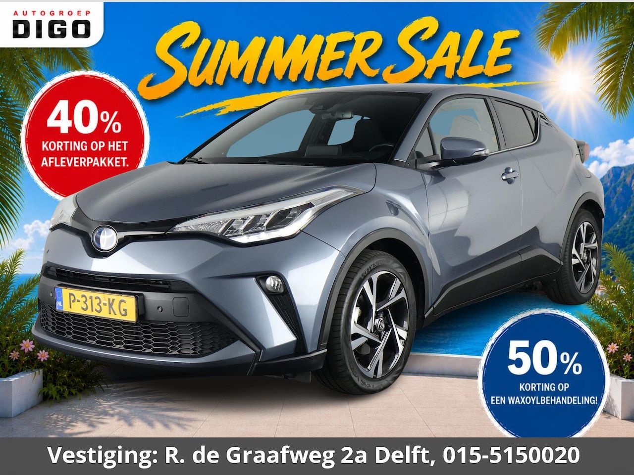 Toyota C-HR - 2.0 High Power Hybrid Dynamic | Dealer onderhouden | 1e eigenaar | - AutoWereld.nl