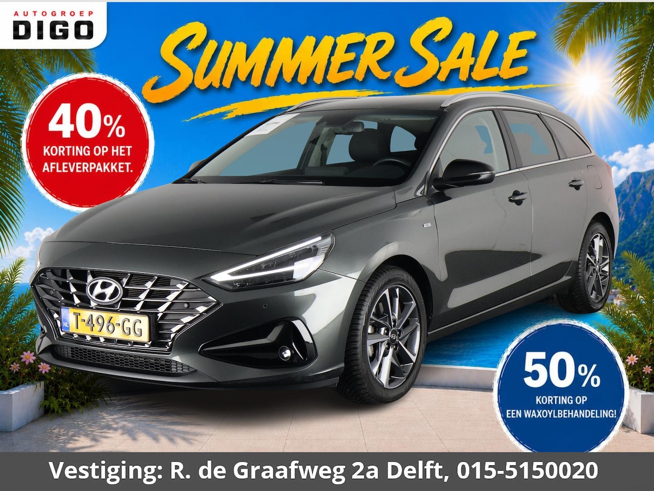 Hyundai i30 Wagon - 1.5 T-GDi MHEV Premium | Stuur-/Stoelverwarming | Navigatie | Parkeersensoren voor & Achte - AutoWereld.nl