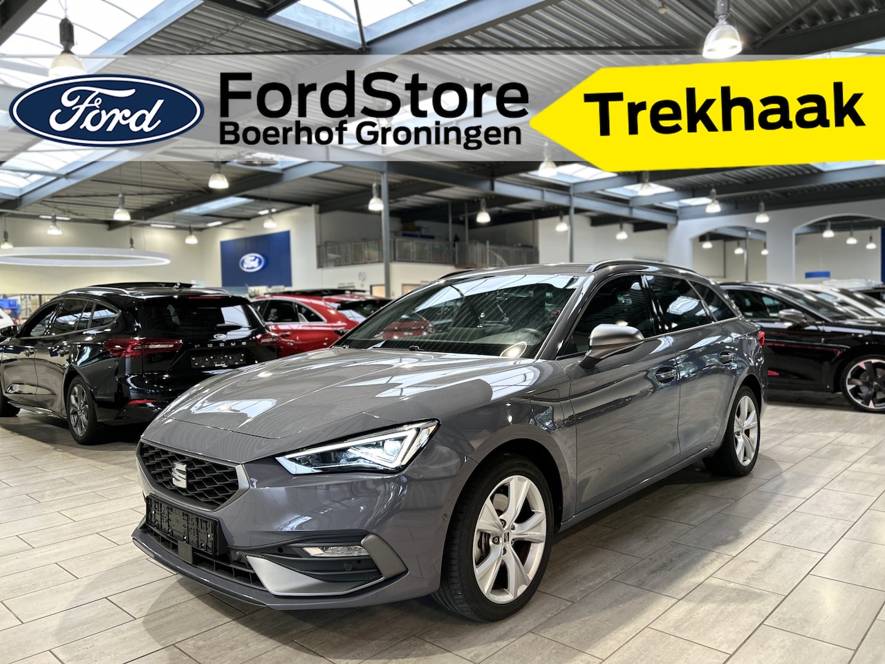 SEAT Leon Sportstourer - 1.5 TSI e-Hybrid 204pk FR Business | Trekhaak | Stoel- en stuurwiel verwarming | Adapt. Cr - AutoWereld.nl