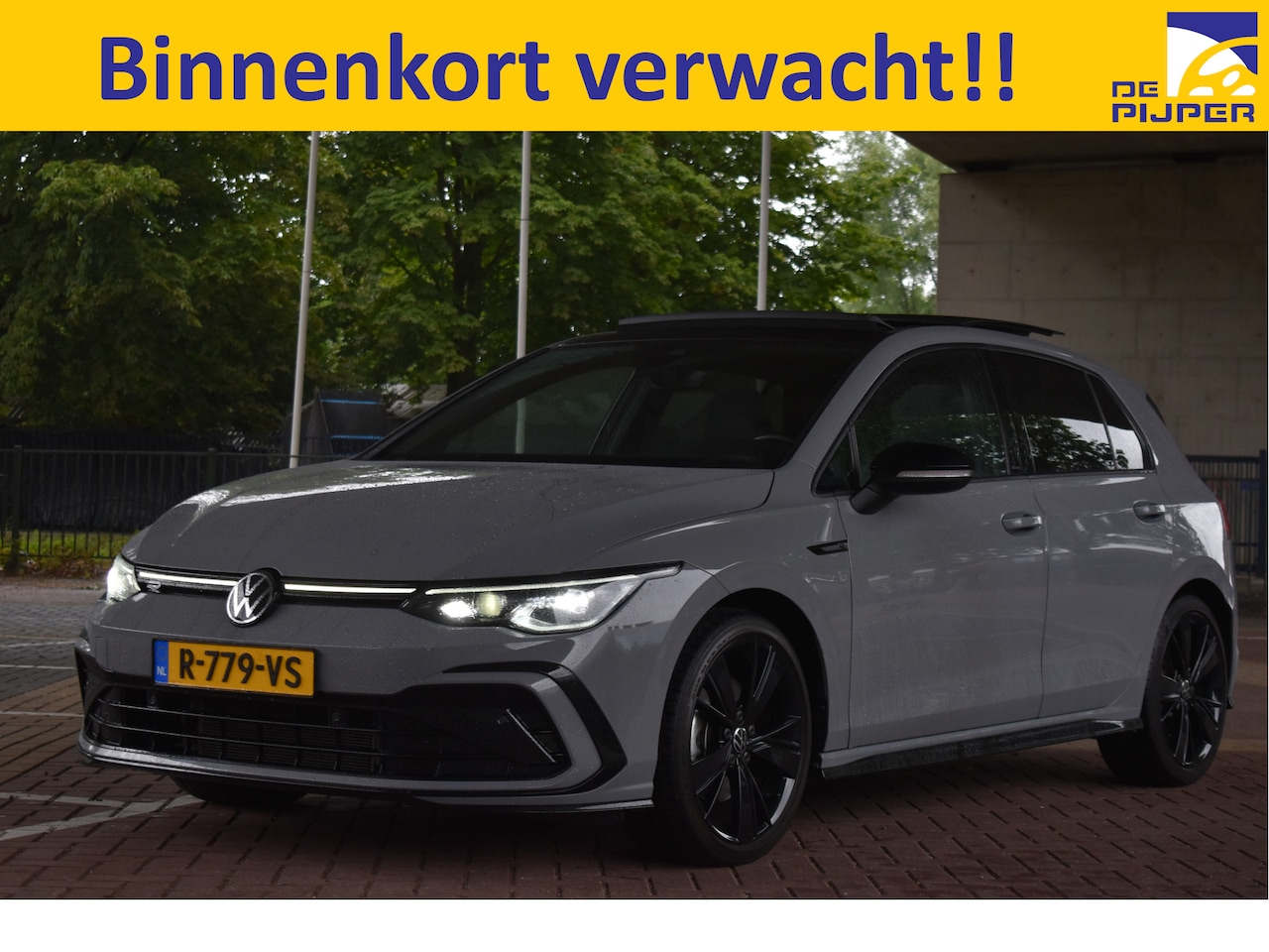 Volkswagen Golf - 2.0 TSI 191 PK 3x R-Line Nardo Grey Winter pakket | Zéér netjes | Open dak | Keyless | Sfe - AutoWereld.nl