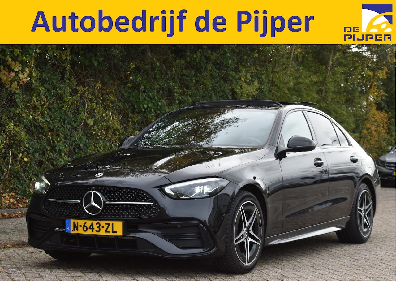 Mercedes-Benz C-klasse - 300 e AMG Line 313 pk | NL-Auto | 8x velgen + banden | Trekhaak | Open dak | Virtual cockp - AutoWereld.nl
