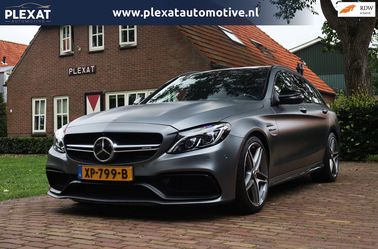 Mercedes-Benz C-klasse Estate - AMG 63 S Aut. | Panorama | Designo Mat Selenite Grey | Memory | Dodehoekbewaking | IWC | S - AutoWereld.nl
