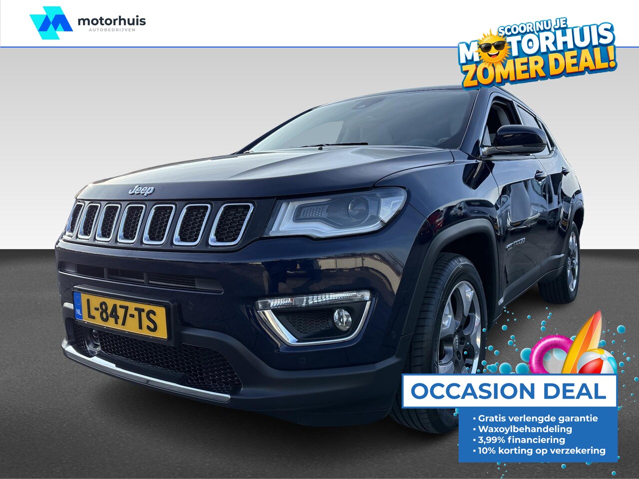 Jeep Compass - 1.4 MultiAir 140pk Limited | Airconditioning automatische dual-zone | Digitale radio-ontva - AutoWereld.nl