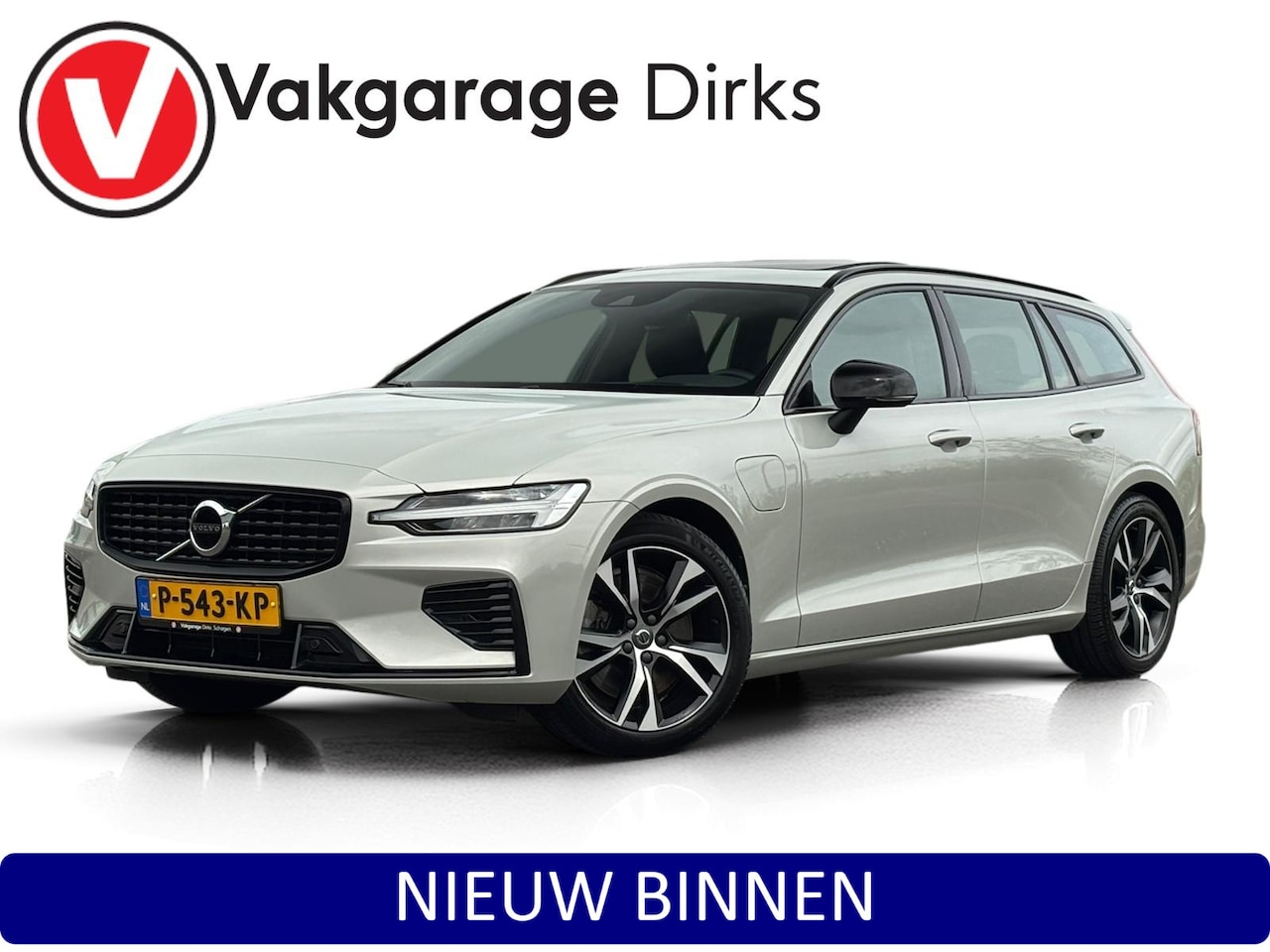 Volvo V60 - 2.0 T6 PHEV AWD Plus Dark ✅ Pano ✅ H/K ✅ ACC - AutoWereld.nl