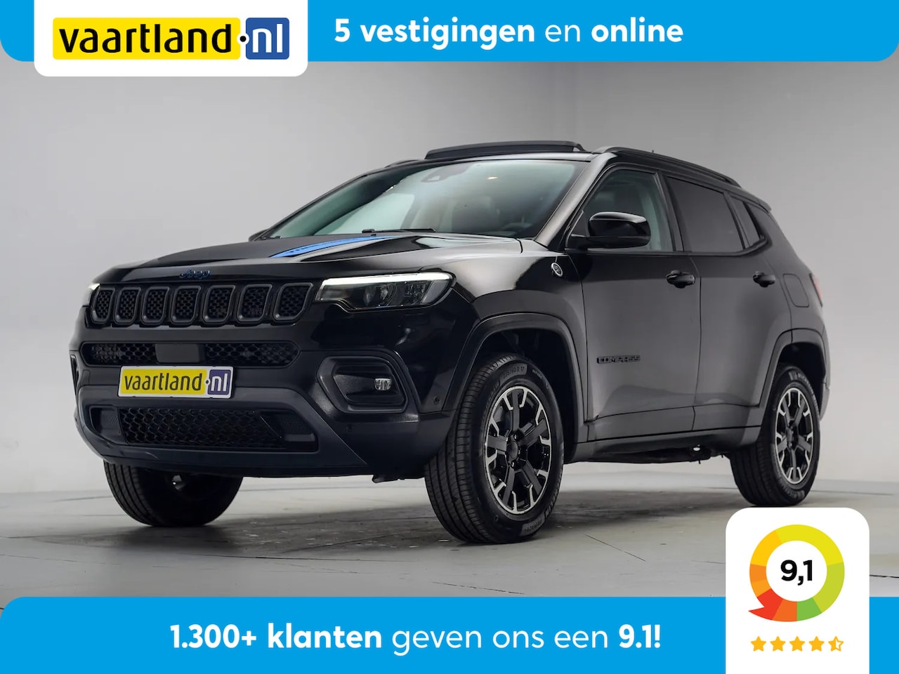 Jeep Compass - 4xe 240 Plug-in Hybrid Trailhawk [ Panorama Navi Camera Apple/Android ] - AutoWereld.nl