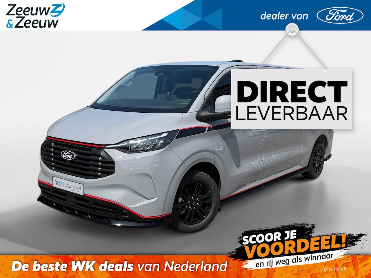 Ford Transit Custom - 320 2.5 PHEV L2H1 Grey Platinum | Uit Voorraad Leverbaar | Prijs Ex. BTW & Inclusief Kost - AutoWereld.nl