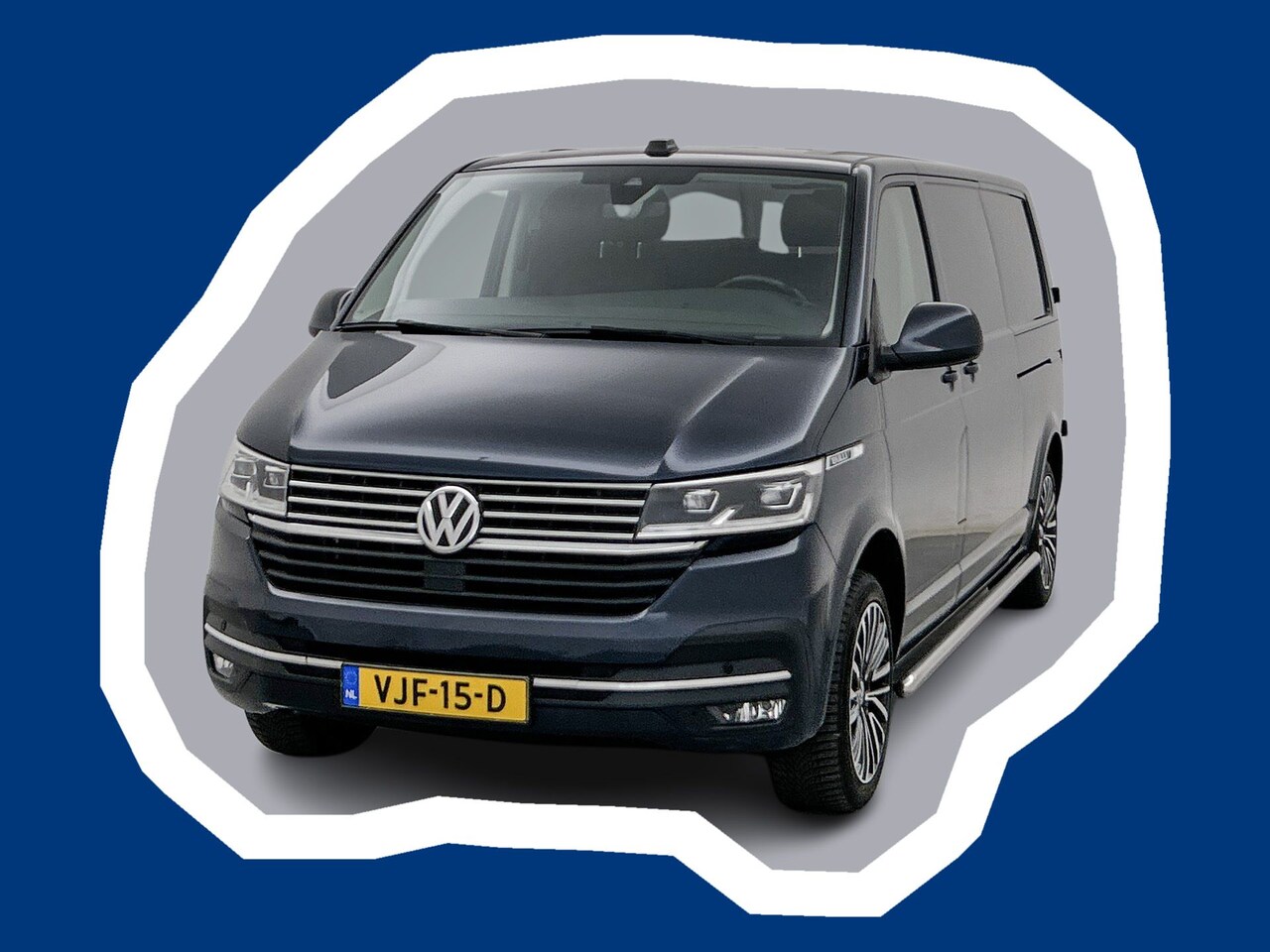 Volkswagen Transporter - 2.0 TDI L2 Bulli 199pk DSG Leder Schuifdeur L+R Virtual cockpit Navigatie Trekhaak ACC - AutoWereld.nl
