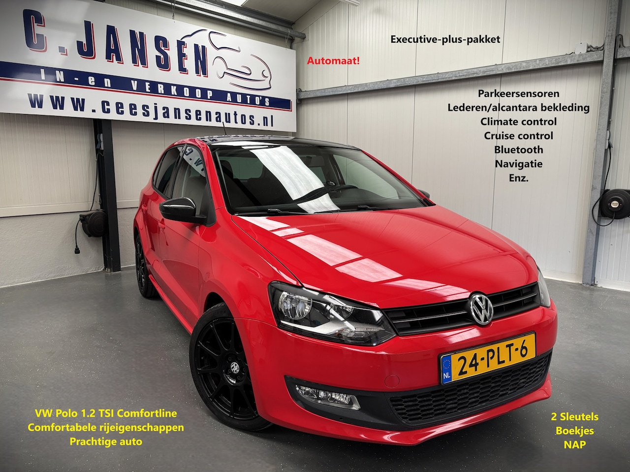 Volkswagen Polo - 1.2 TSI Comfortline Automaat! Keurig onderh. | Airco (automatisch) | Audio-navigatiesystee - AutoWereld.nl