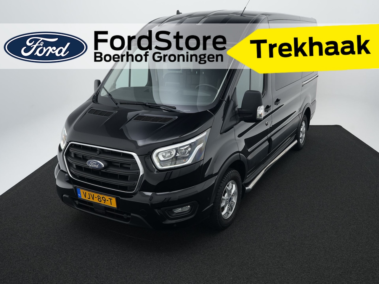 Ford Transit - 350 L2H2 Limited 185 pk FWD | Trekhaak | Navigatie | Dubbele cabine | - AutoWereld.nl