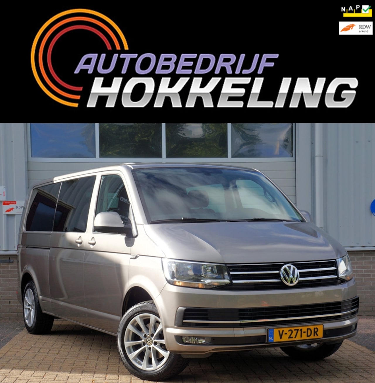 Volkswagen Transporter - 2.0 TDI 150pk L2H1 DC Highline; Camera+Nav=ZEER MOOI !! - AutoWereld.nl
